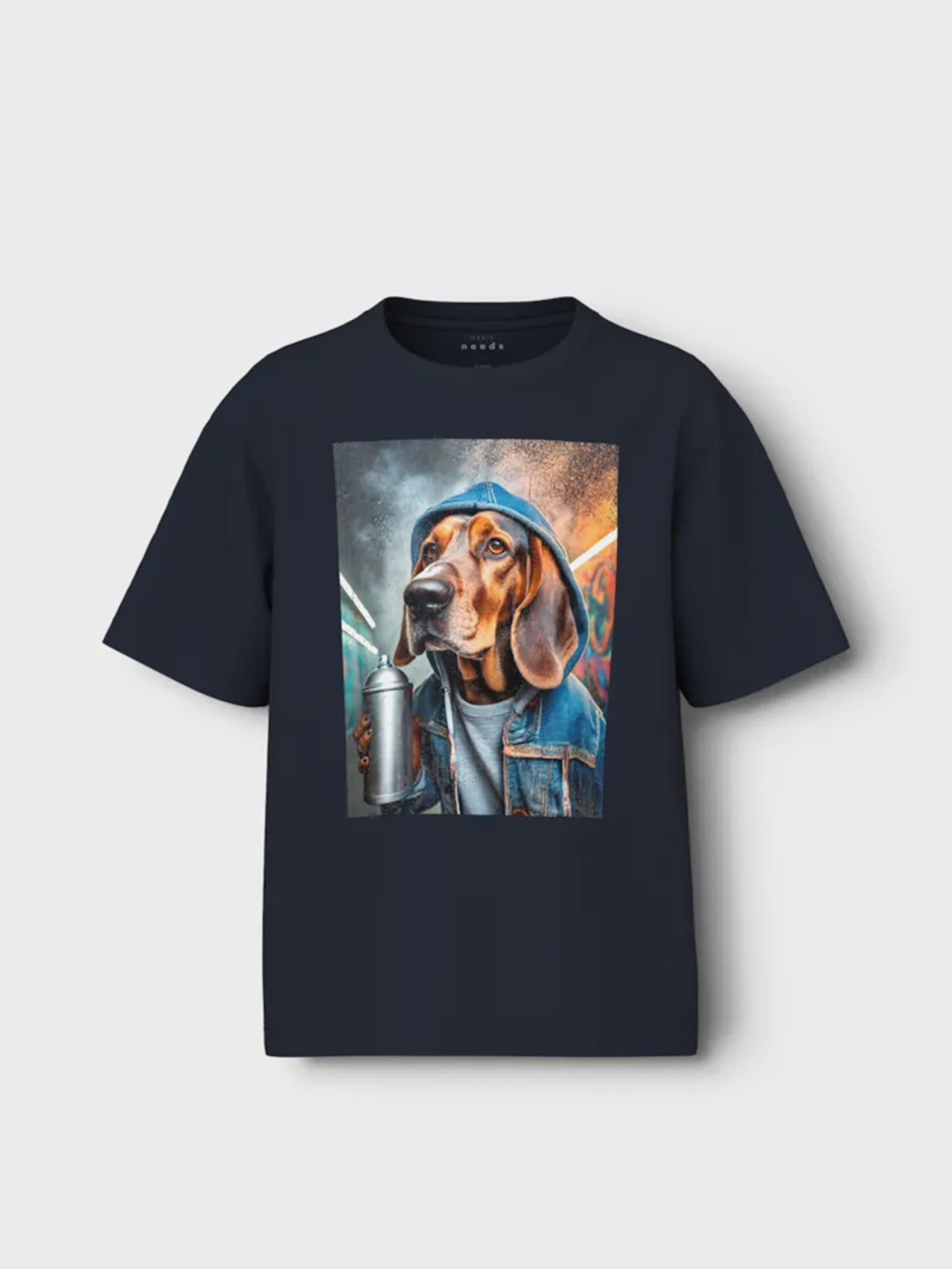 Футболка Name it модель 13239070_Dark Sapphire Graffiti dog Фото