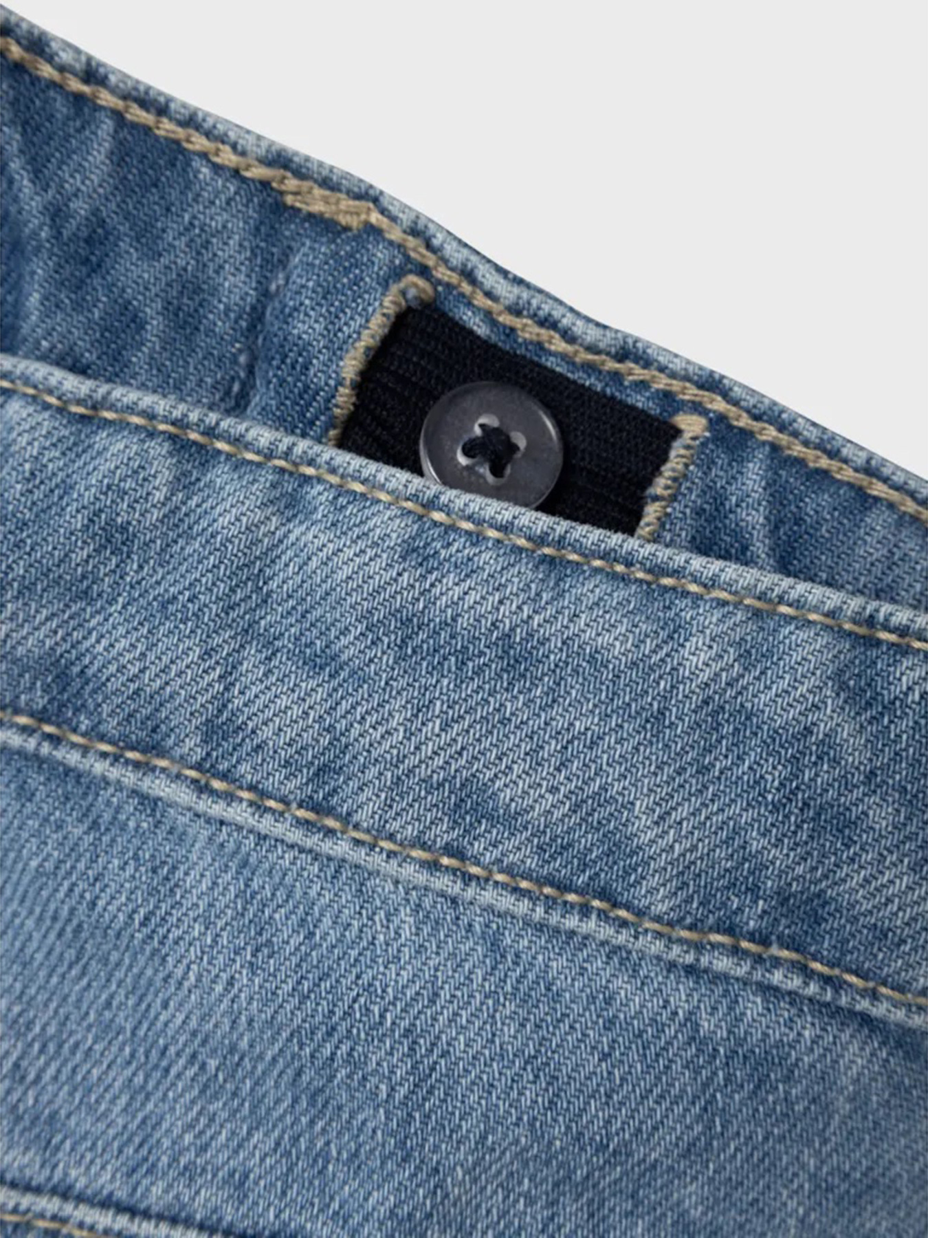 Широкие джинсы Name it модель 13230733_Medium Blue Denim Фото