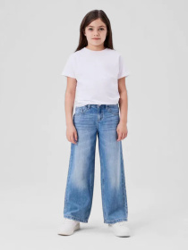 Широкие джинсы Name it модель 13230733_Medium Blue Denim Фото