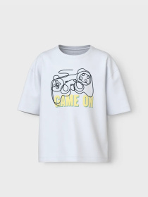 Футболка Name it модель 13241586_Bright White Game On Фото