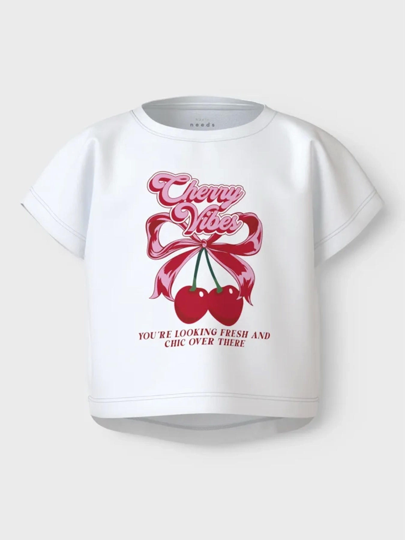 Футболка Name it модель 13215793_Bright White Cherry bow Фото