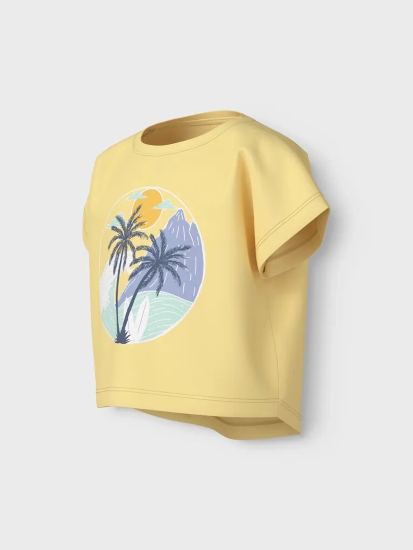 Футболка Name it модель 13215793_Lemon Meringue Palms Фото