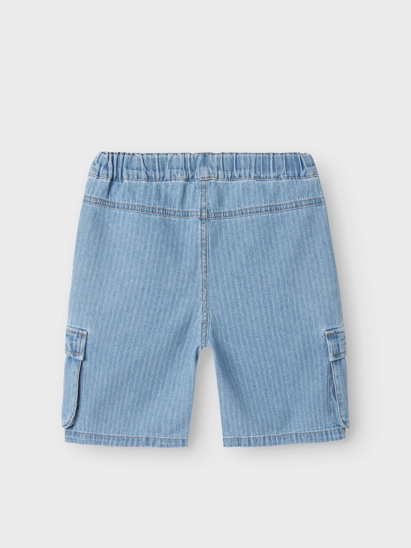 Шорты джинсовые Name it модель 13240312_Light Blue Denim STRIPES Фото