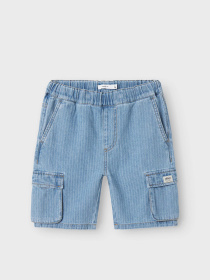 Шорты джинсовые Name it модель 13240312_Light Blue Denim STRIPES Фото