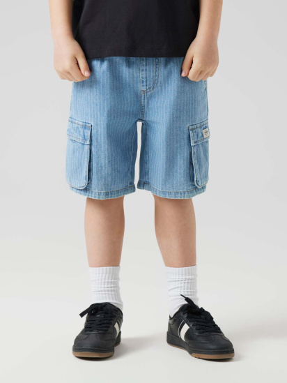 Шорти джинсові Name it модель 13240312_Light Blue Denim STRIPES - фото