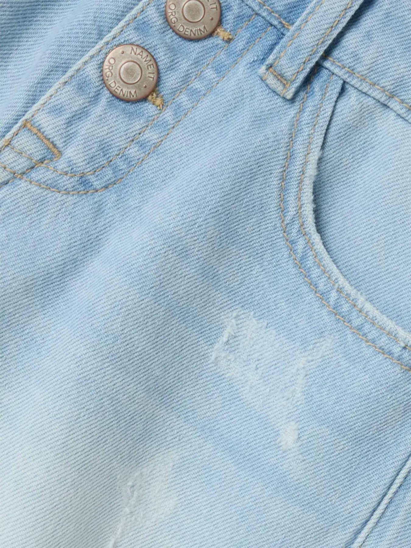 Шорты джинсовые Name it модель 13229304_Light Blue Bleached Denim Фото