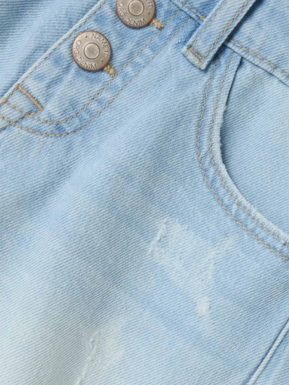 Шорты джинсовые Name it модель 13229304_Light Blue Bleached Denim — фото 3 - INTERTOP