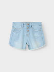 Джинсовые шорты Name it модель 13229304_Light Blue Bleached Denim Фото