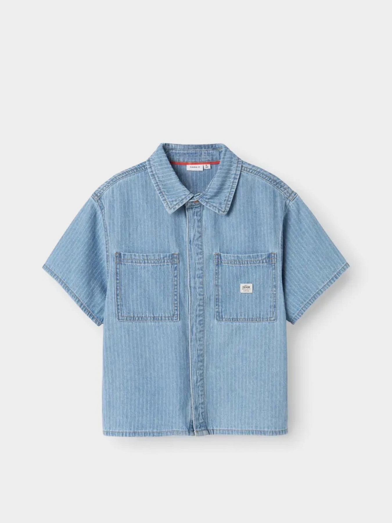 Рубашка Name it модель 13241473_Light Blue Denim STRIPES Фото
