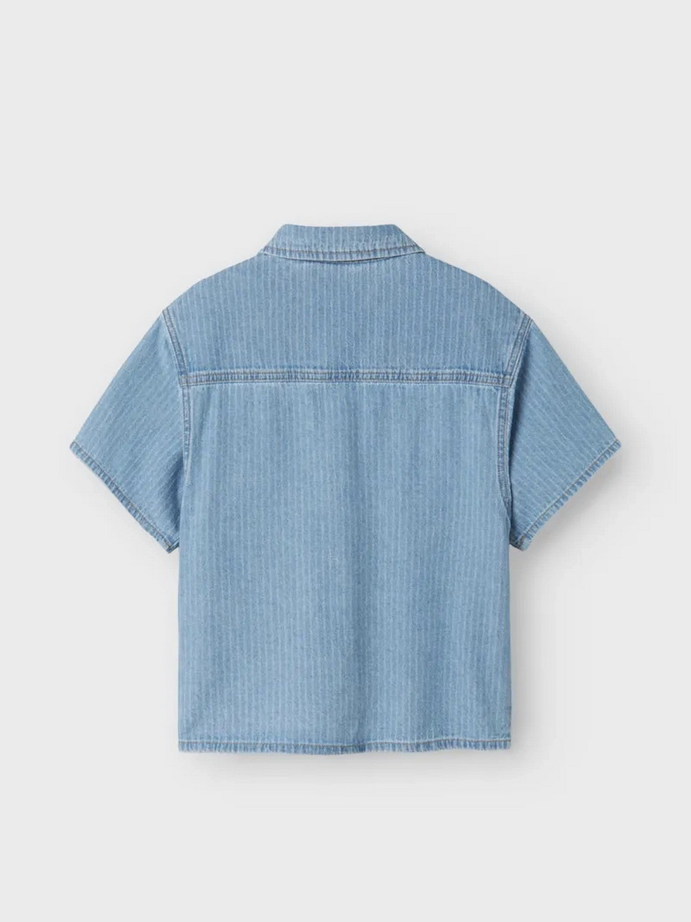 Рубашка повседневная Name it модель 13241473_Light Blue Denim STRIPES Рубашка повседневная Name it модель 13241473_Light Blue Denim STRIPES Фото