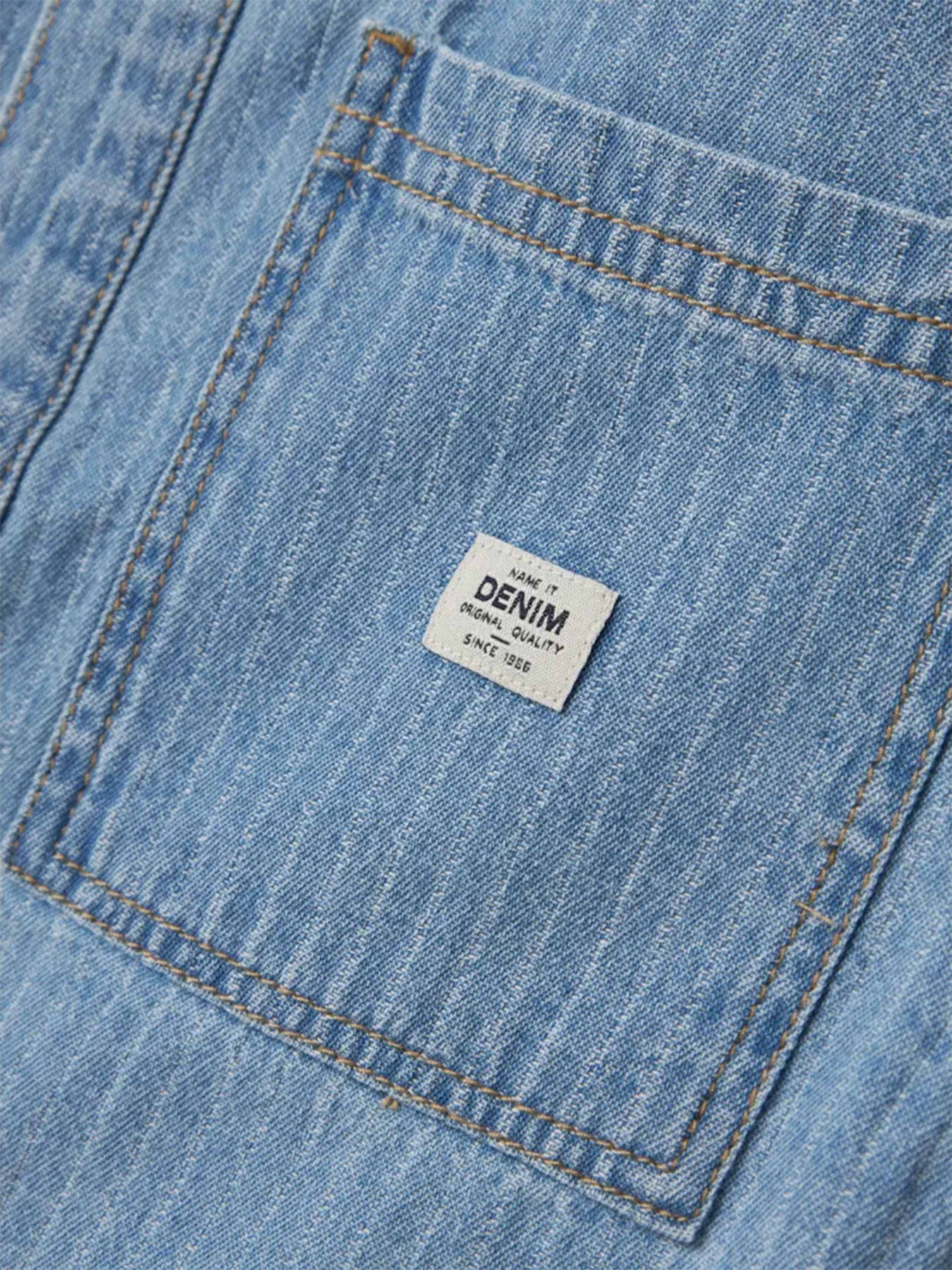 Рубашка повседневная Name it модель 13241473_Light Blue Denim STRIPES Рубашка повседневная Name it модель 13241473_Light Blue Denim STRIPES Фото