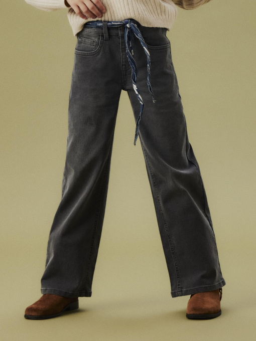 Широкие джинсы Name it модель 13244340_Dark Grey Denim Фото