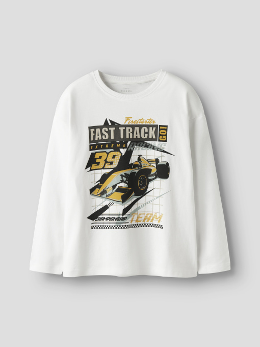 Лонгслив Name it модель 13234715_Bright White Fast Track Фото