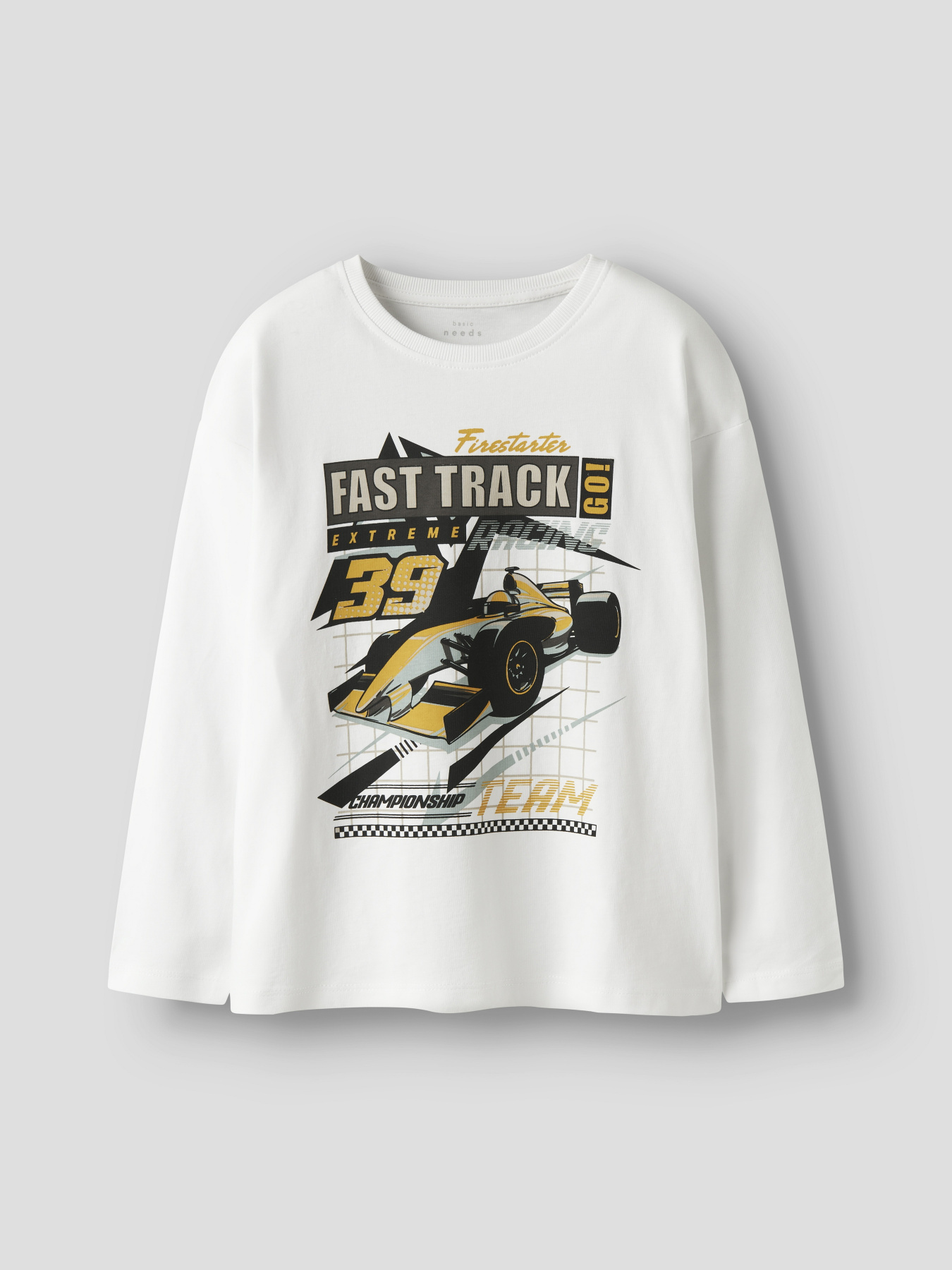 Лонгслив Name it модель 13234715_Bright White Fast Track Фото