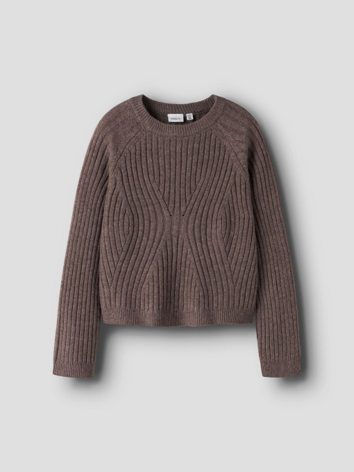 Светри та кардигани Name it RIKINE LS SHORT KNIT PULLOVER модель 13244623_Coffee Quartz Фото