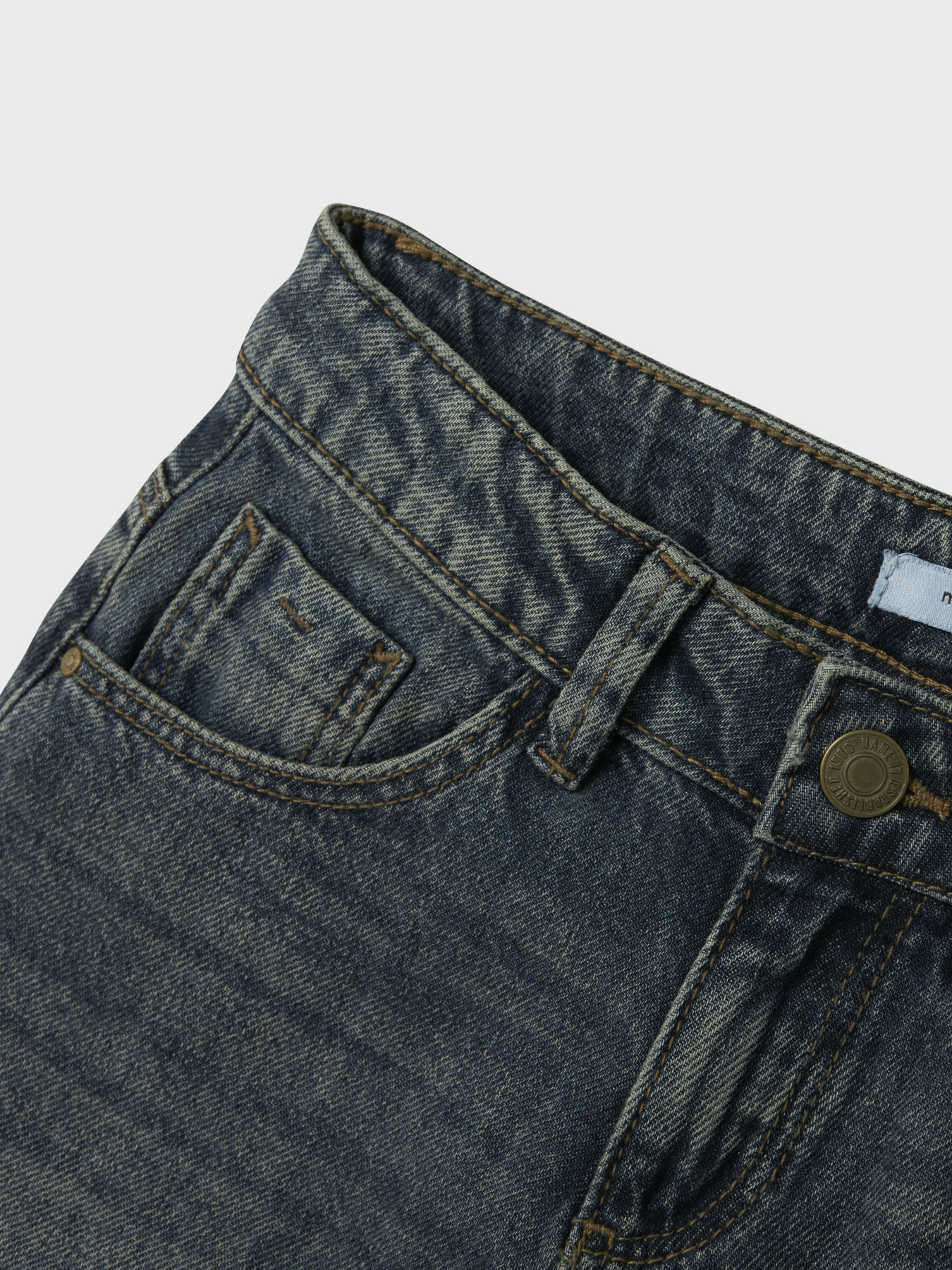 Широкие джинсы Name it модель 13230733_Vintage Dark Blue Denim Фото