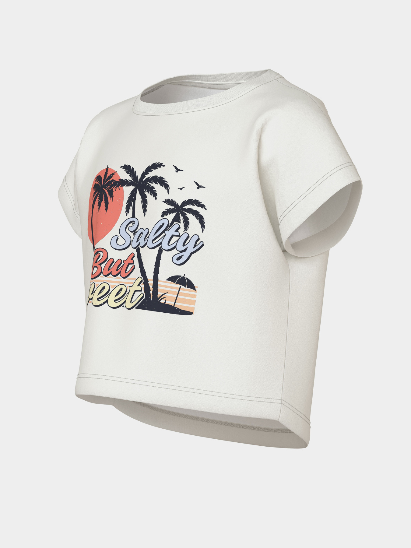 Футболка Name it модель 13215793_Cloud Dancer SALTY BUT SWE Фото