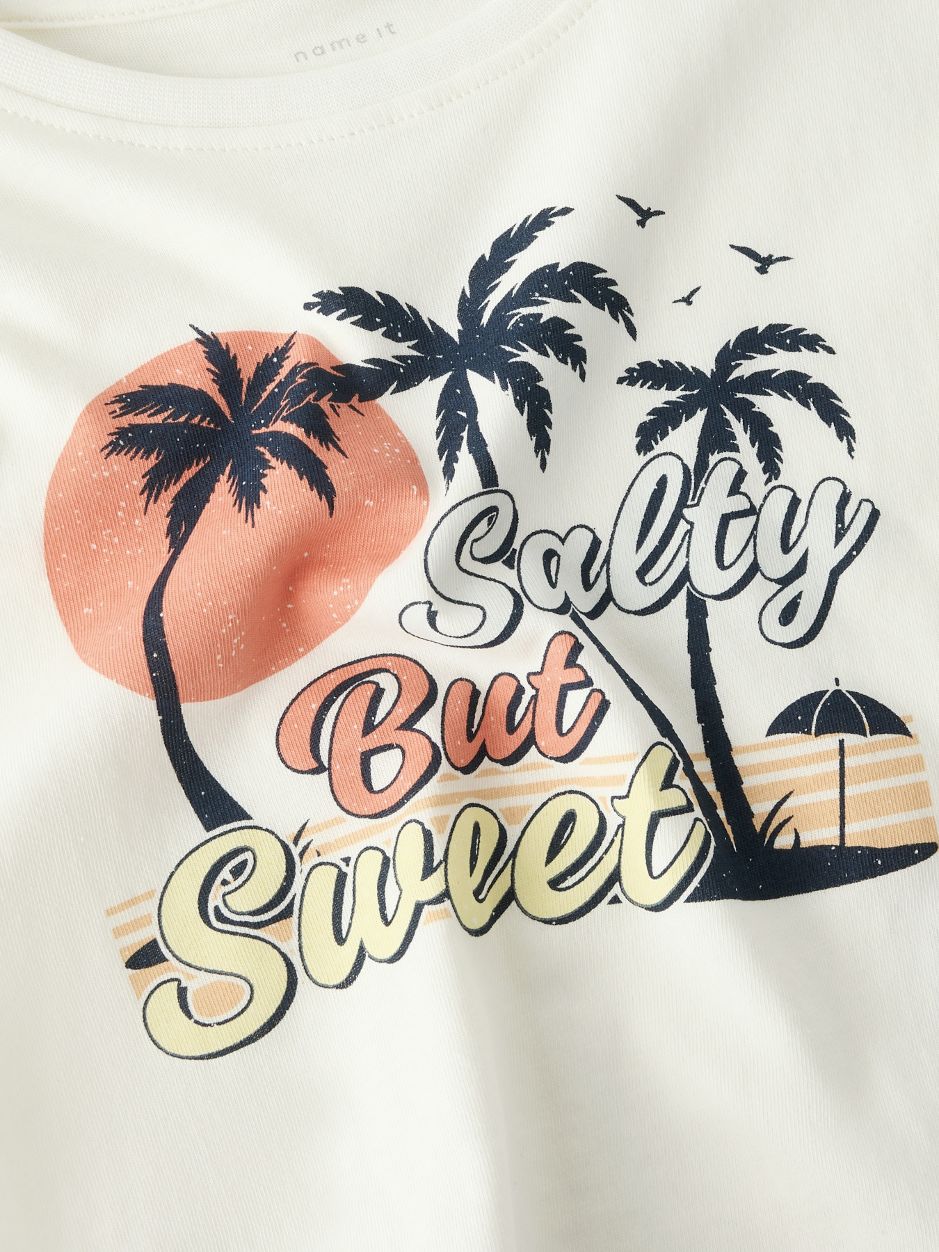 Футболка Name it модель 13215793_Cloud Dancer SALTY BUT SWE Фото