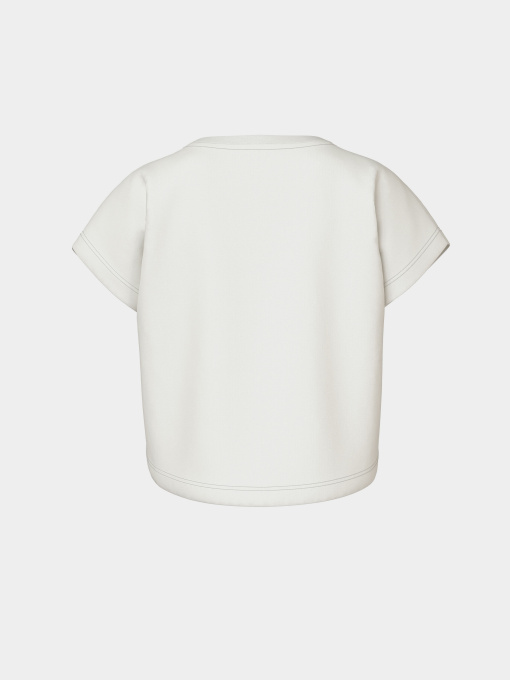 Футболки и поло Name it VILMA CAPSL CROP TOP модель 13215793_Cloud Dancer SALTY BUT SWE Фото