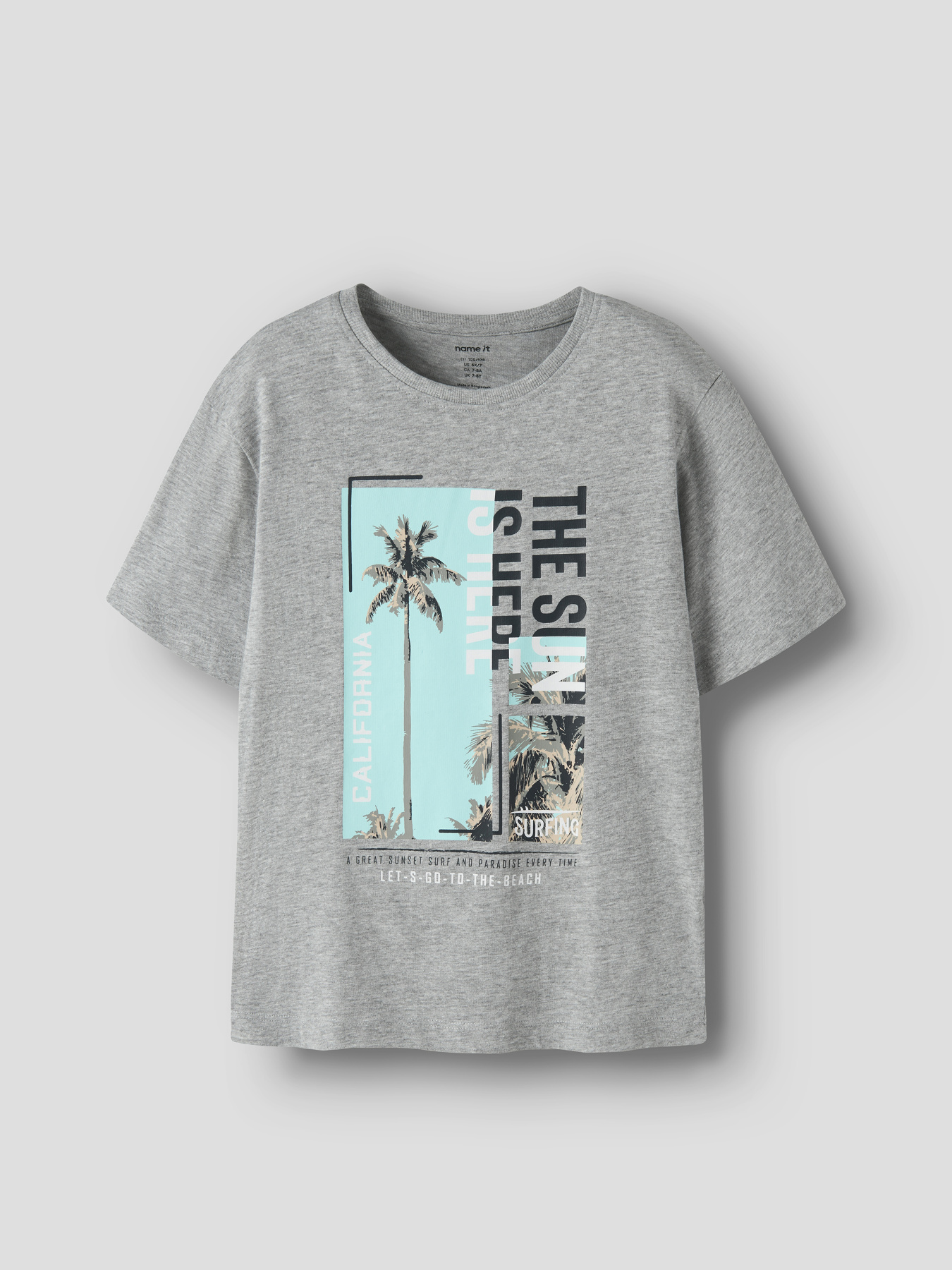 Футболка Name it модель 13224966_Grey Melange The Sun Футболка Name it модель 13224966_Grey Melange The Sun Фото