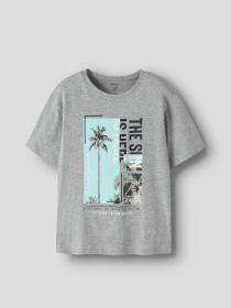 Футболка Name it модель 13224966_Grey Melange The Sun Фото