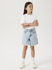 Джинсовые шорты Name it модель 13240207_Light Blue Bleached Denim Фото