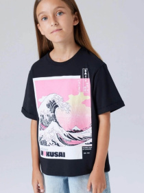 Футболки и поло Name it MYDA HOKUSAI SS NREG TOP BOX A модель 13255743_Black Фото