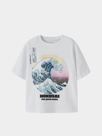 Футболки и поло Name it MYDA HOKUSAI SS NREG TOP BOX A модель 13255743_Bright White Фото