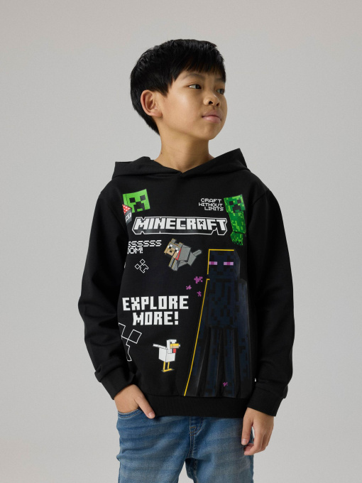 Худи и свитшоты Name it JU MINECRAFT NREG SWE WH модель 13257963_Black Фото