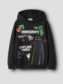 Худи и свитшоты Name it JU MINECRAFT NREG SWE WH модель 13257963_Black Фото