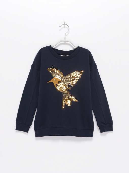 Свитшот Name it модель 8191A4503T825_т.синій з золотим Фото