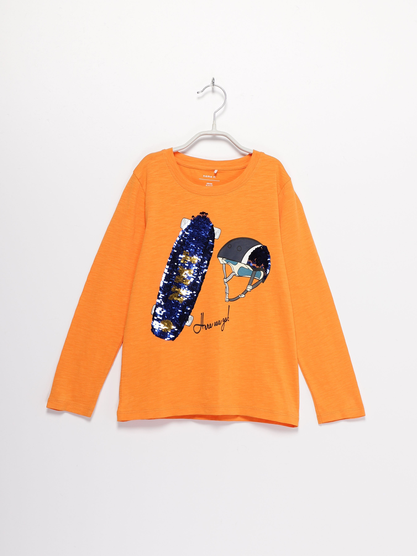 Лонгслив Name it модель 8201T2511_помаранчевий комб. Фото
