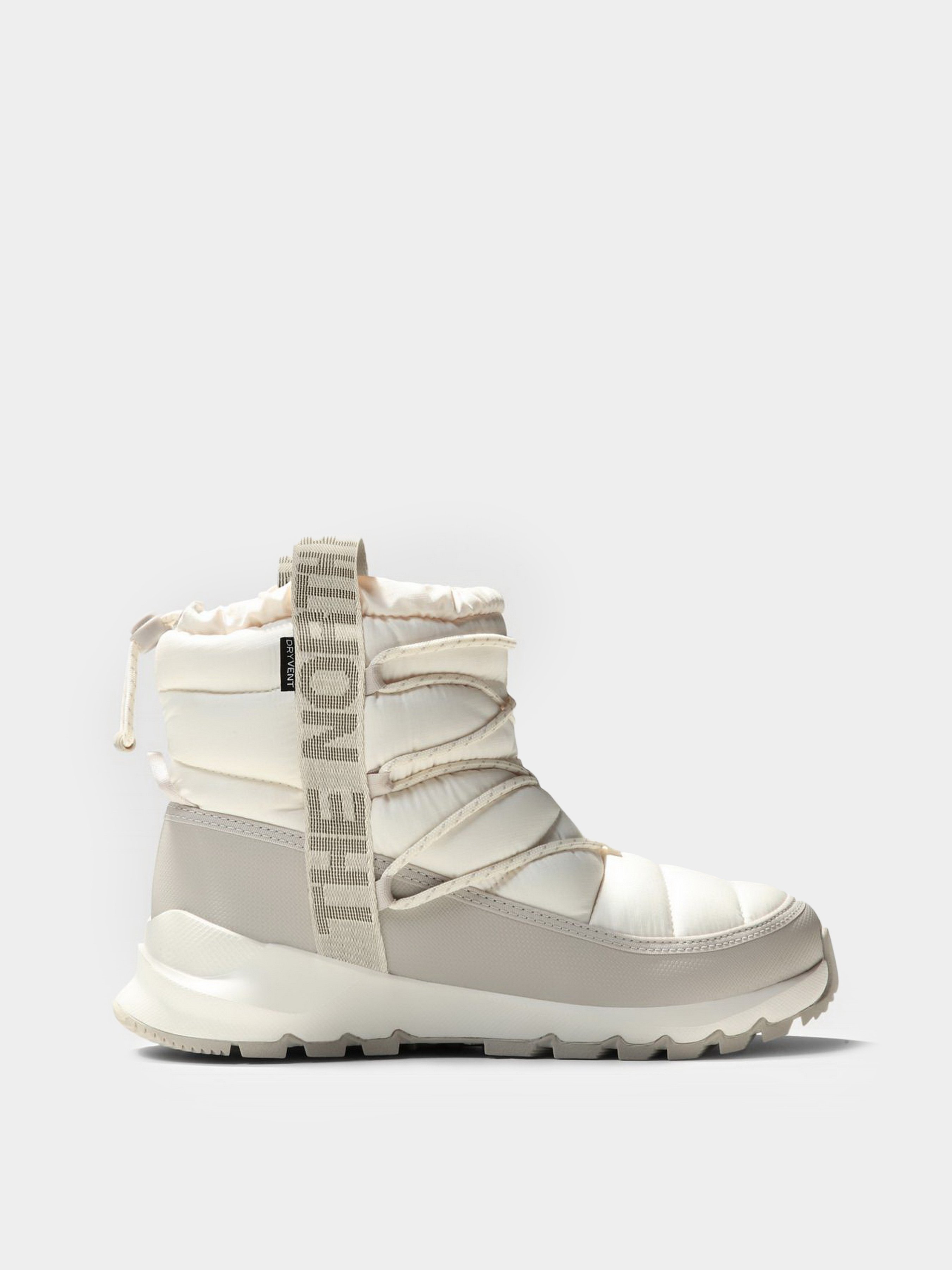 Жіночі Чоботи дутики The North Face Thermoball™ Waterproof Lace Up  (NO10015) колір білий, матеріал текстиль