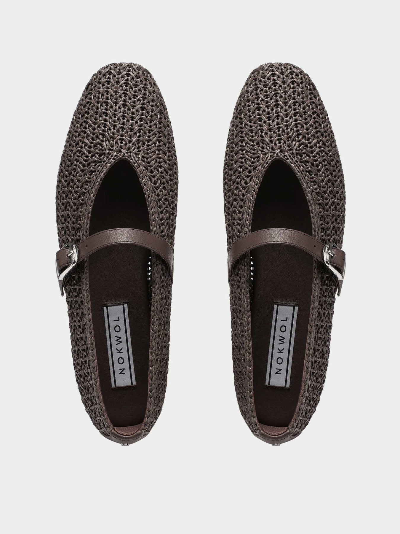 Туфли и лоферы Nokwol LOVA модель Lova Brown Raffia Фото