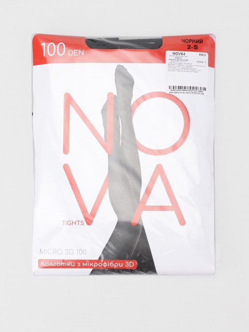 Колготи Nova Модель NOVA Micro 3D 100 чорний Фото