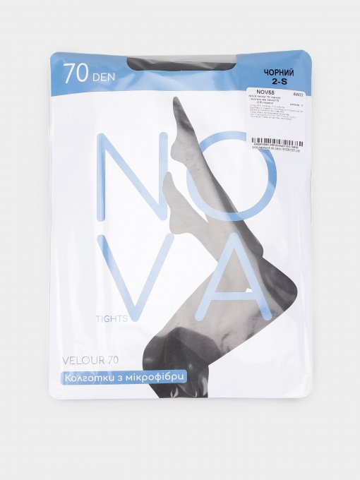 Колготы Nova модель NOVA Velour 70 чорний Фото