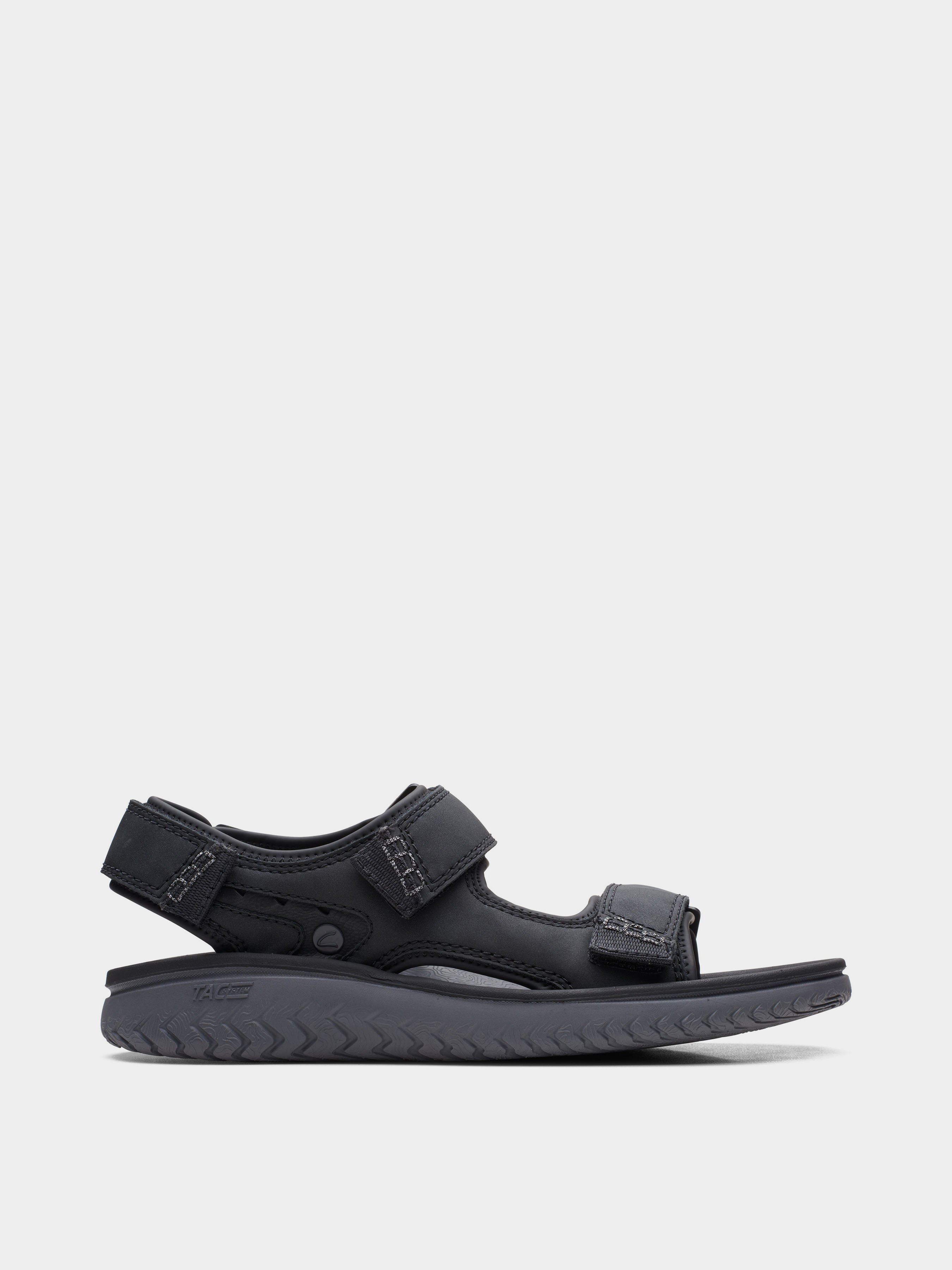 Чоловічі Сандалії Clarks Wesley Bay (OM3619) колір чорний, матеріал штучна шкіра Clarks - купити в Україні