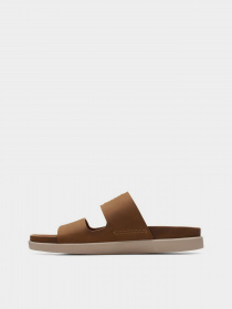 Шлепанцы Clarks Sunder Coast Tan Leather модель 26170947 Фото