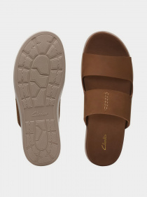 Шльопанці Clarks Sunder Coast Tan Leather модель 26170947 Фото