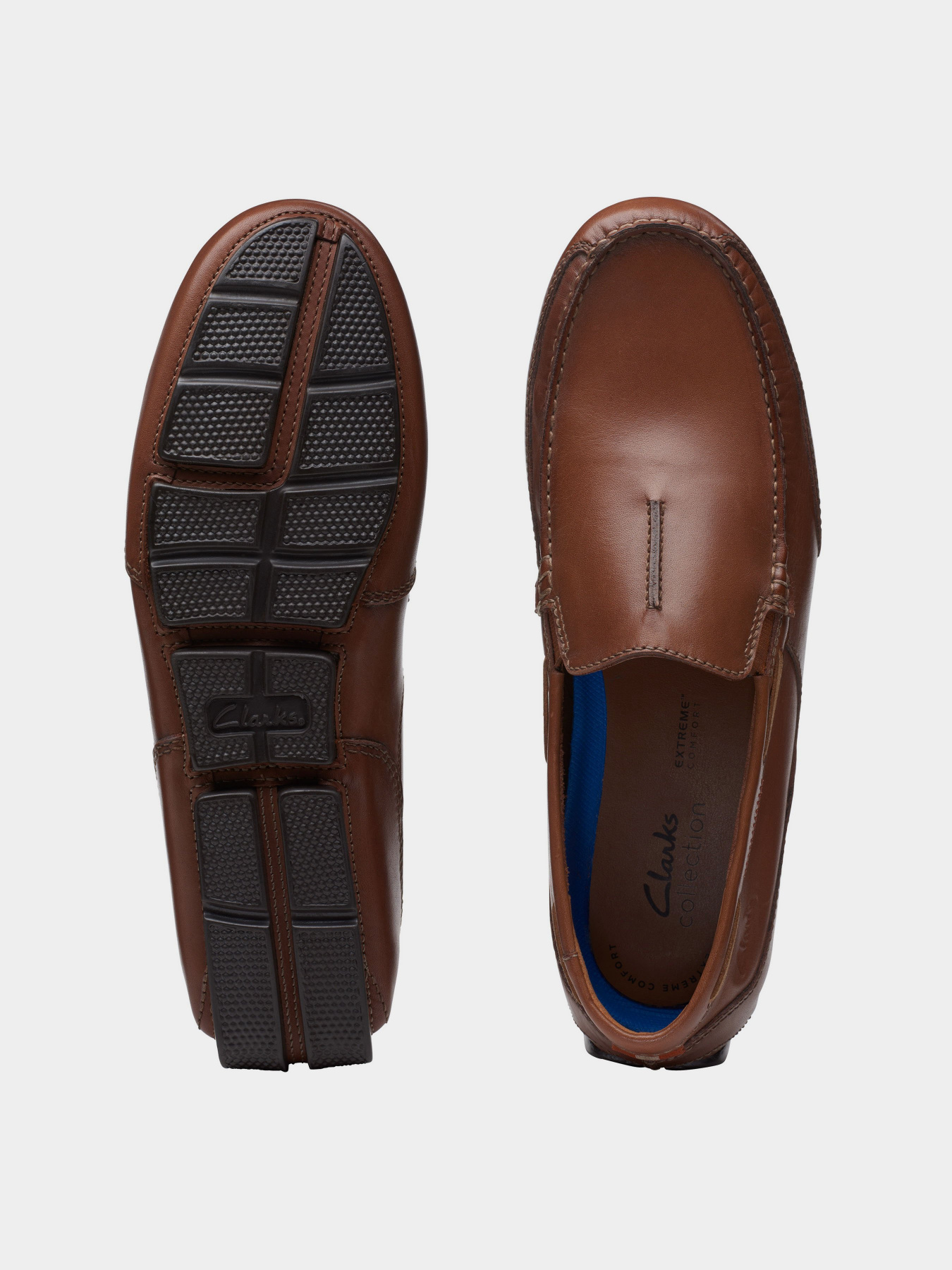 Мокасины Clarks Markman Seam Tan Leather модель 26171568 Фото