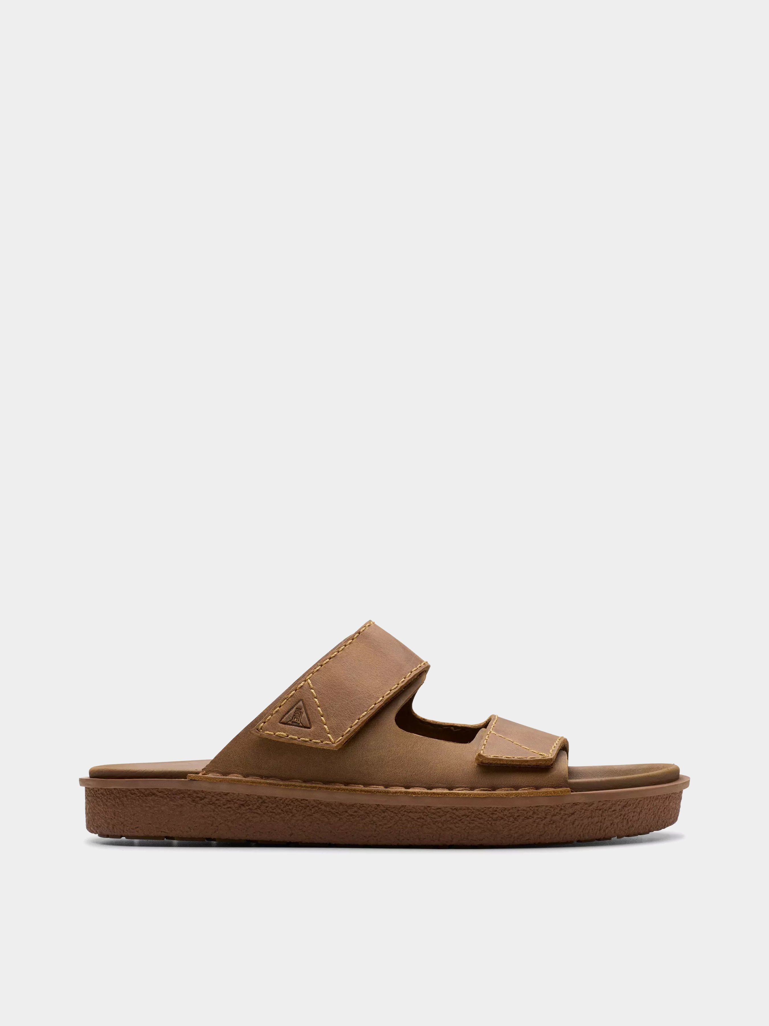 Шкіряні Чоловічі Шльопанці Clarks Litton Strap (OM3988) колір коричневий