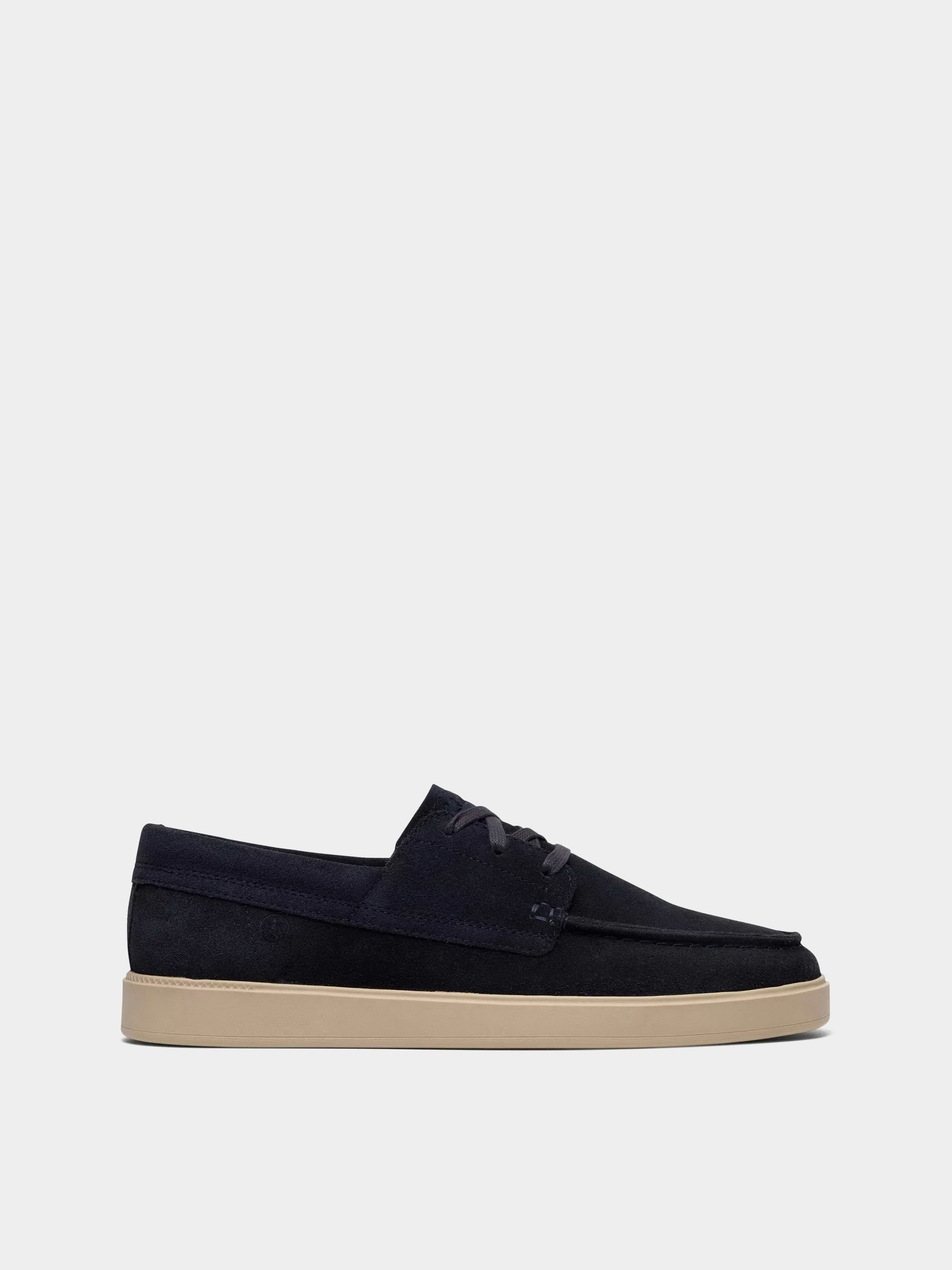 Замшеві Чоловічі Мокасини Clarks LOCKFORD BOAT (OM4125) колір темно-синій