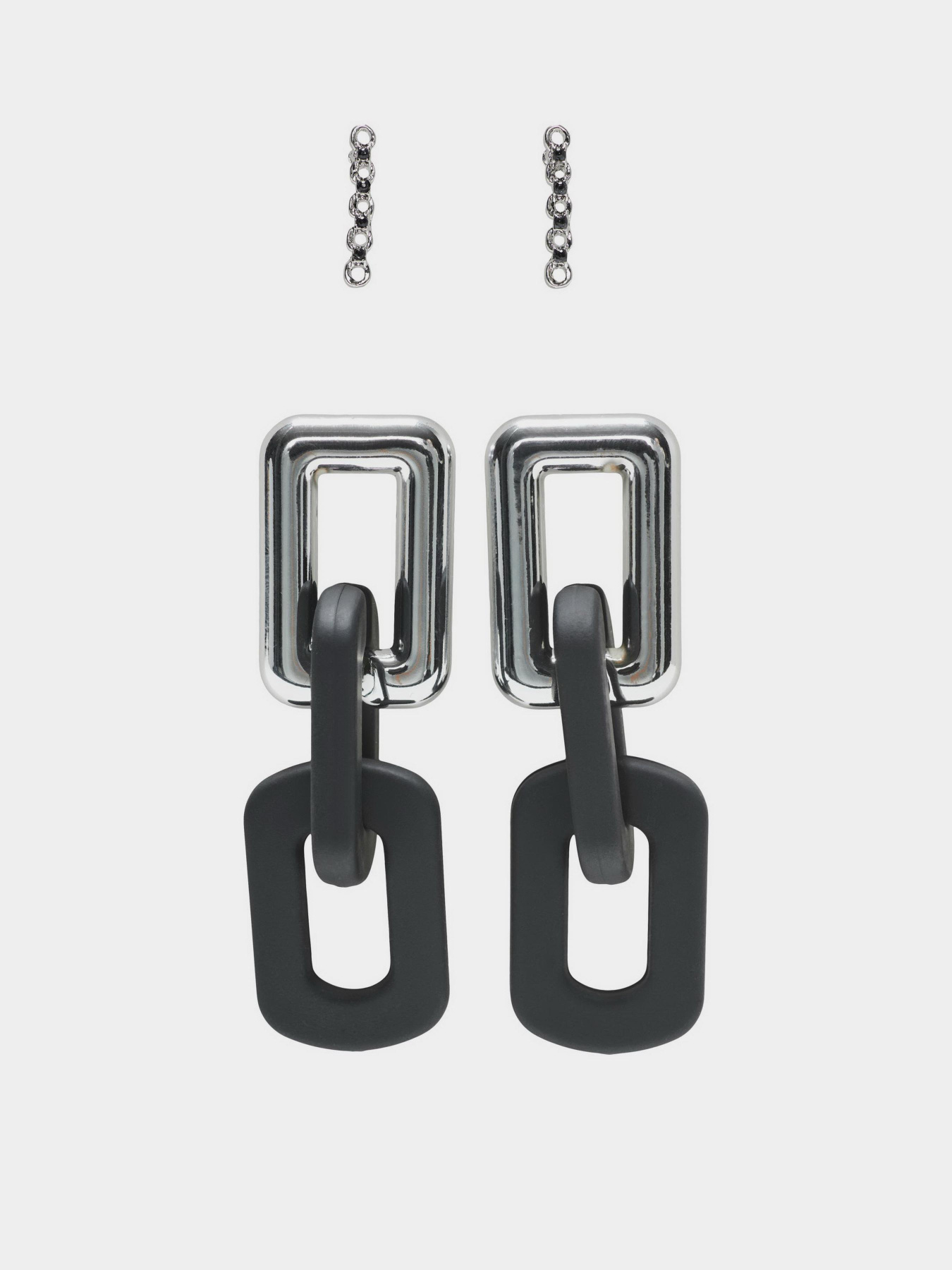 Серьги-гвоздики Only модель 15328092_Silver BLACK Фото