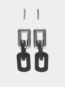 Серьги-гвоздики Only модель 15328092_Silver BLACK Фото