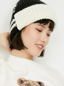 Шапка Only модель 11746F503S01_чорний з білим Шапка Only модель 11746F503S01_чорний з білим Фото