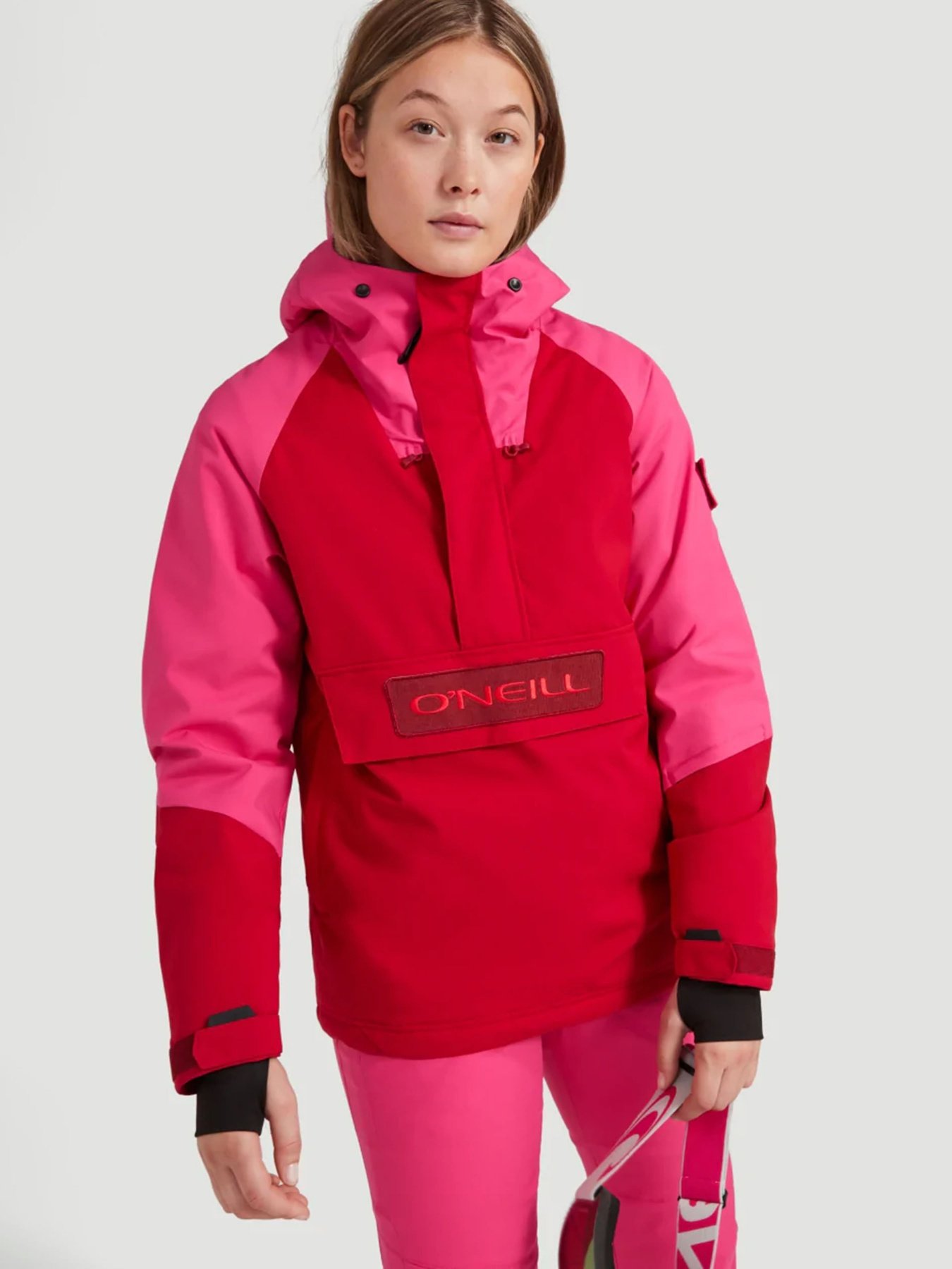 Аутдор та гірськолижна куртка O'Neill модель 0P5006_червоний з рожевим Фото