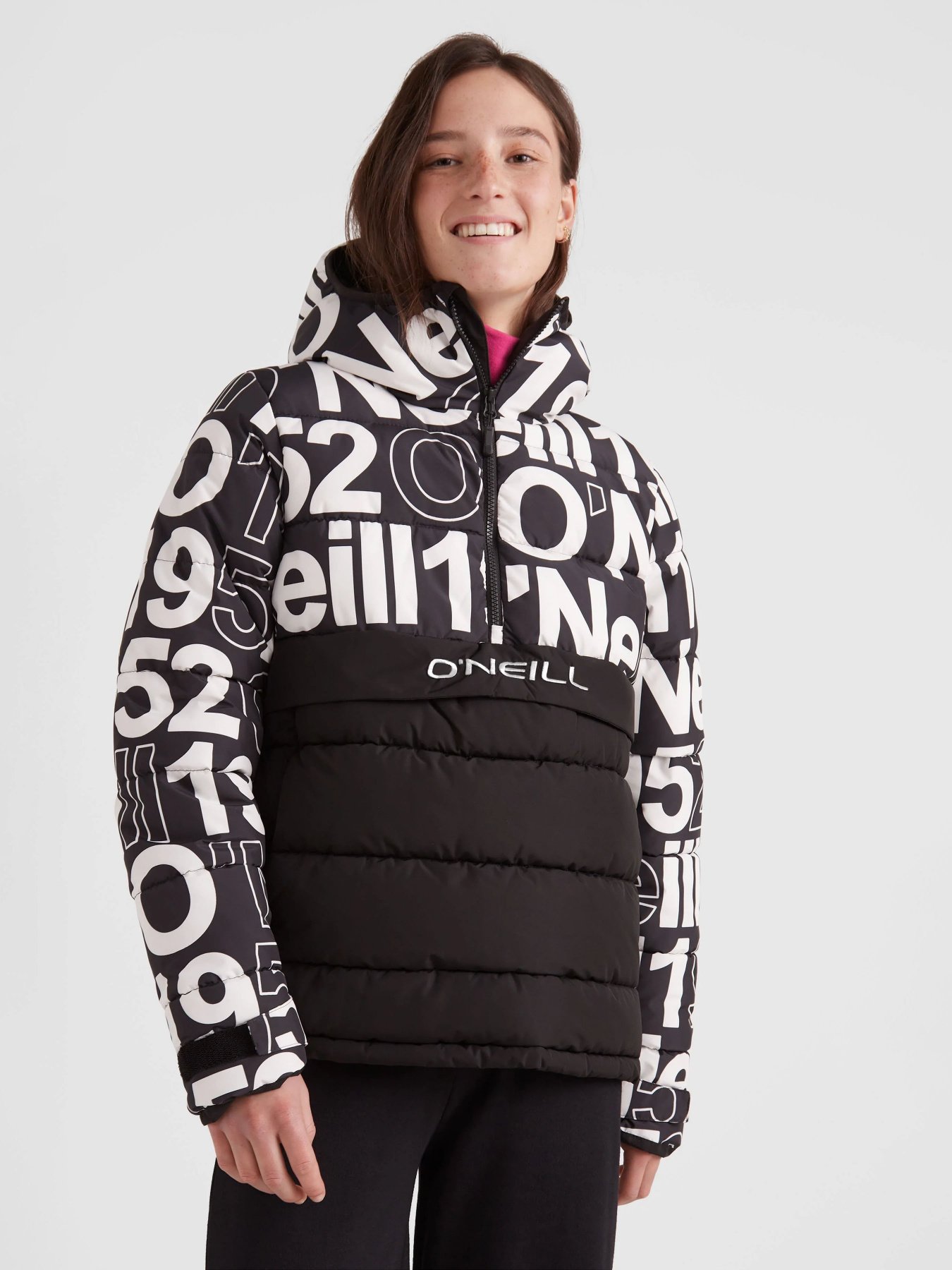 Анорак O'Neill модель 1500028_чорний з білим Фото