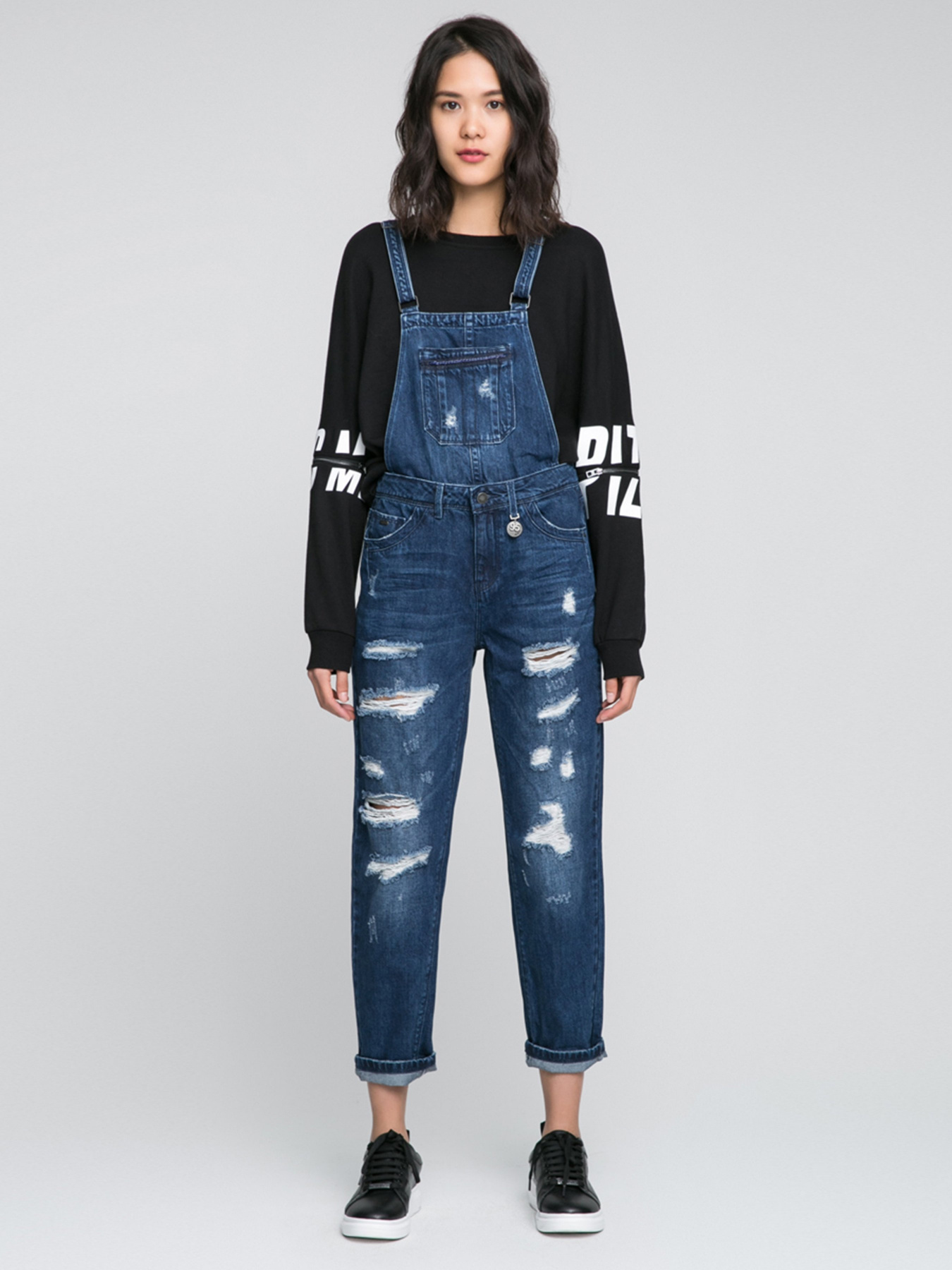 Джинсовий комбінезон Only Модель 11717M501J35_т.синій Фото