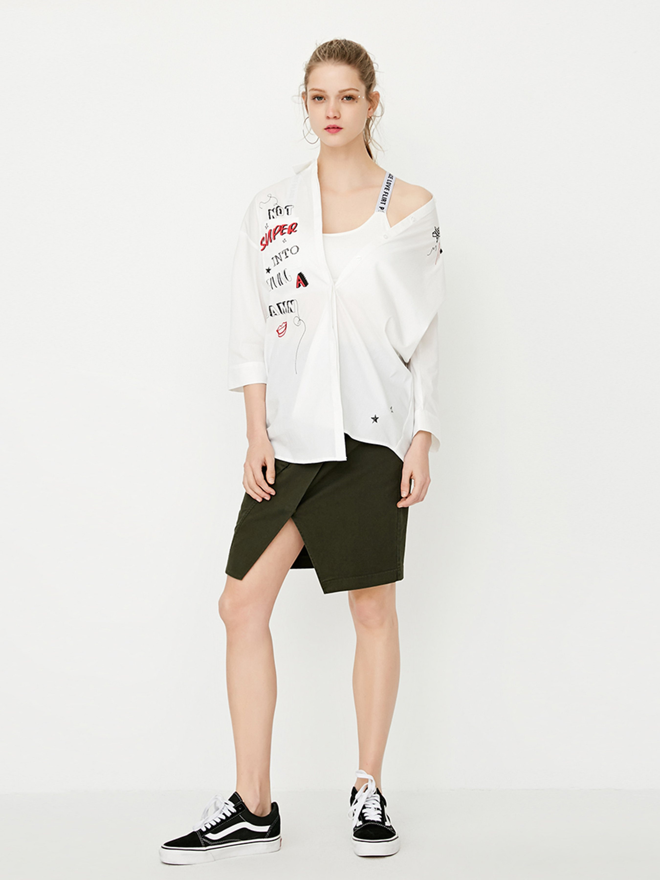 Блуза Only модель 117231505A01_білий комб. Фото