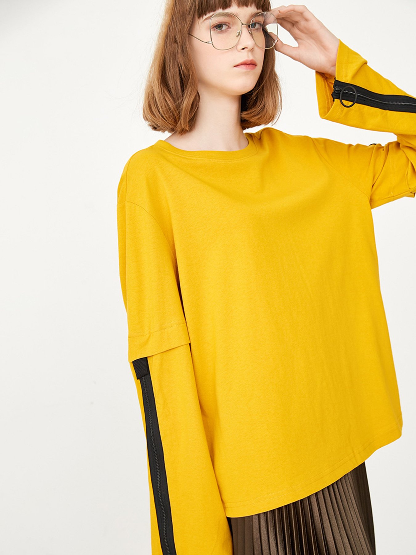 Лонгслив Only модель 117302506D09_жовтий Фото